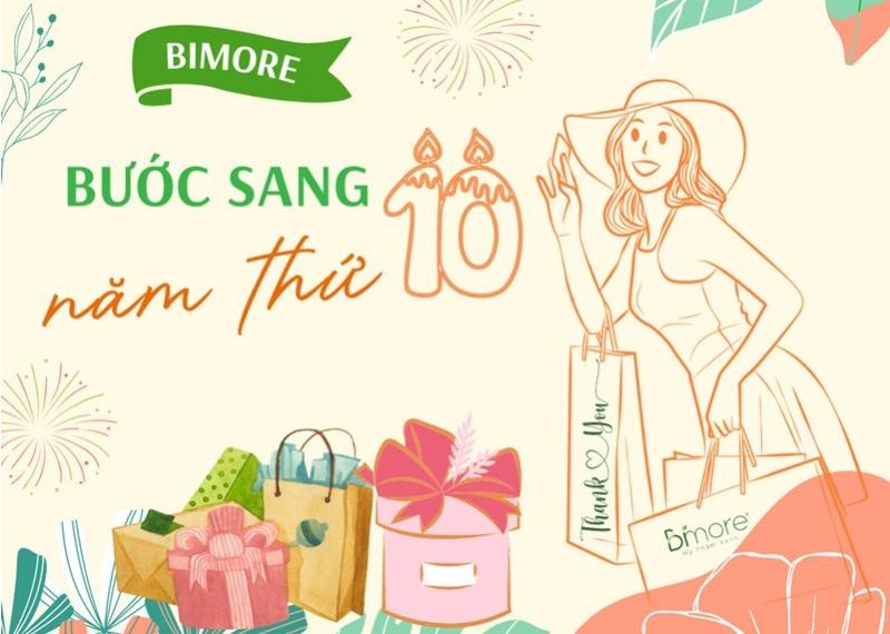 Chào mừng mỹ phẩm xanh Bimore bước sang năm thứ 10 