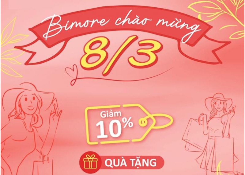 Chào mừng 8/3 - Bimore tưng bừng ưu đãi