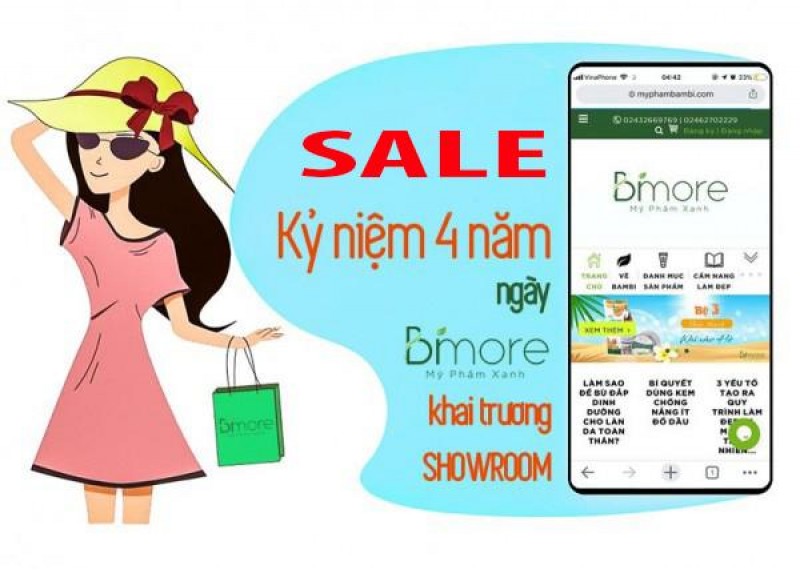 Mỹ phẩm xanh BiMore kỷ niệm 4 năm khai trương showroom đầu tiên