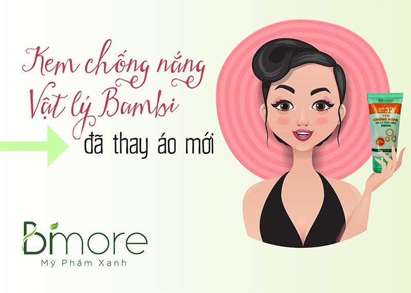 Kem chống nắng vật lý Bambi đã thay áo mới 