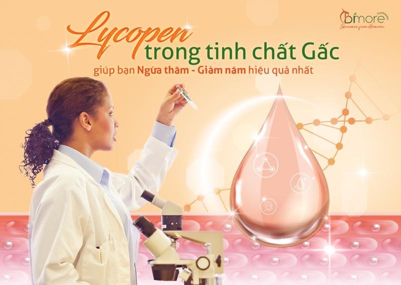 Lycopene: Thành phần trong tinh chất gấc giúp ngừa thâm, giảm nám hiệu quả