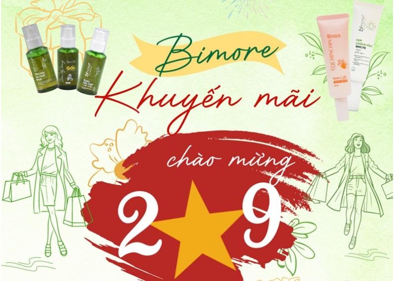 Bimore khuyến mãi chào mừng 2/9