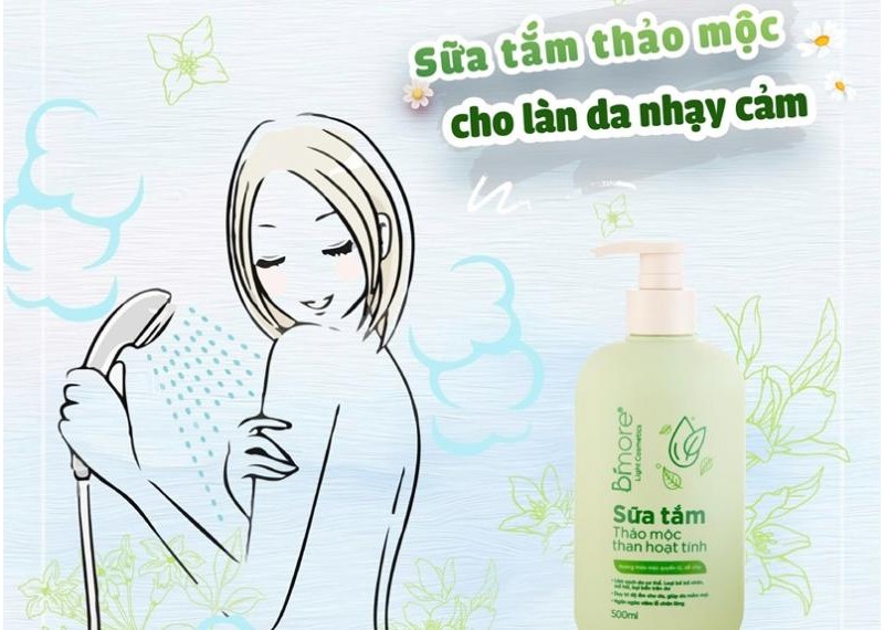 Sữa tắm thảo mộc cho làn da nhạy cảm