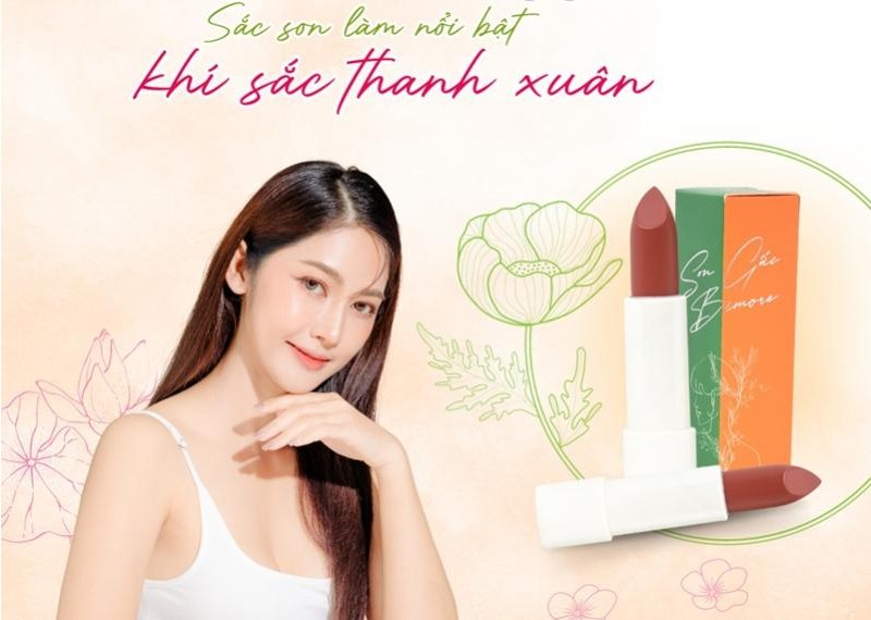 Thỏi son màu hồng gỗ - Sắc son làm nổi bật khí sắc thanh xuân