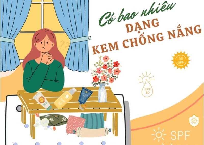 Có bao nhiêu dạng kem chống nắng? 