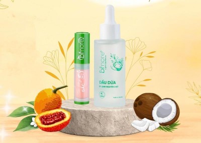 Tẩy tế bào chết cho môi cùng Son gấc và Dầu dừa ép lạnh