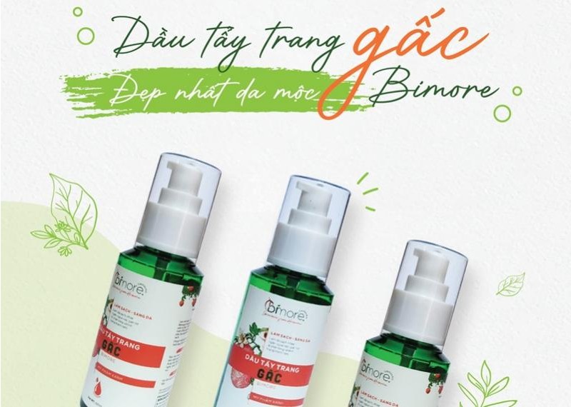 Dầu tẩy trang gấc Bimore: Đẹp nhất da mộc 