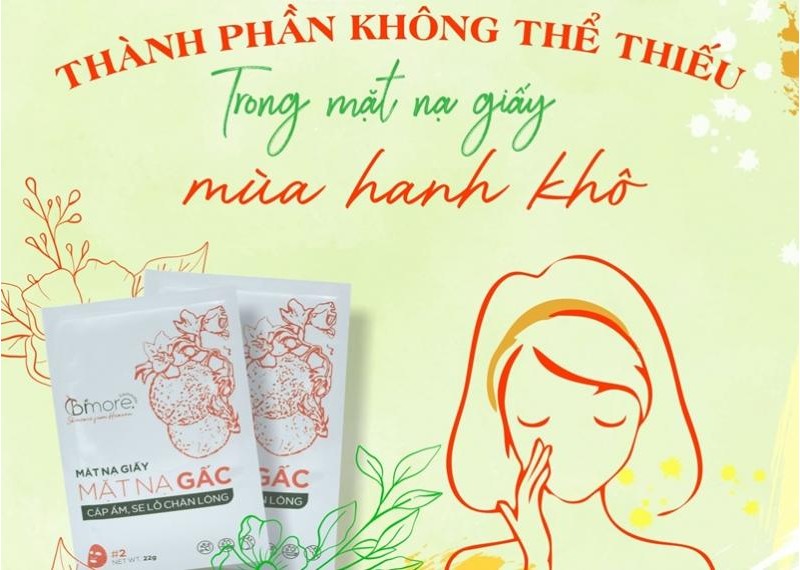 Thành phần không thể thiếu trong mặt nạ giấy mùa hanh khô