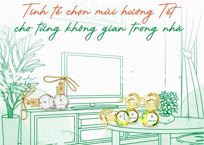 Tinh tế chọn mùi hương Tết cho từng không gian trong nhà 