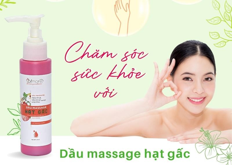 Chăm sóc sức khỏe với Dầu massage hạt gấc