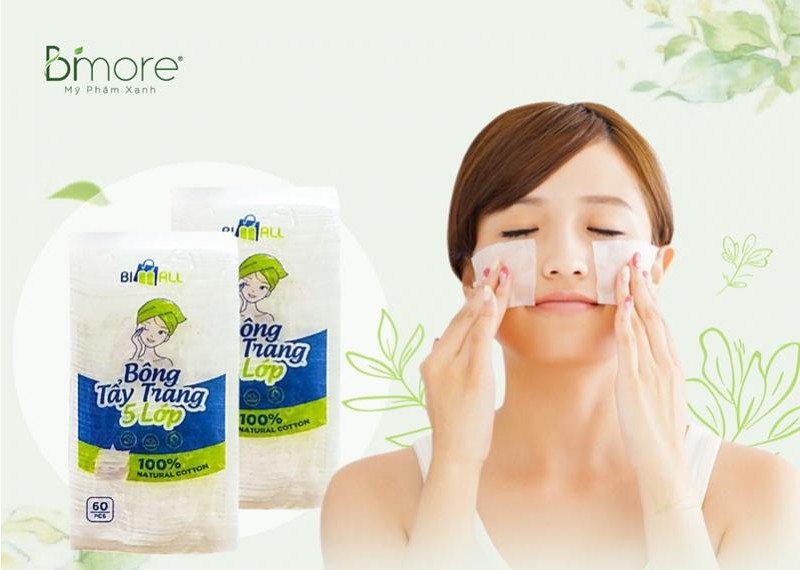 Bông tẩy trang 5 lớp dành riêng cho tín đồ BiMore 