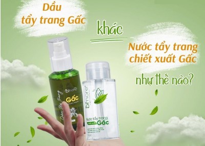 So sánh nước tẩy trang chiết xuất gấc và dầu tẩy trang gấc 