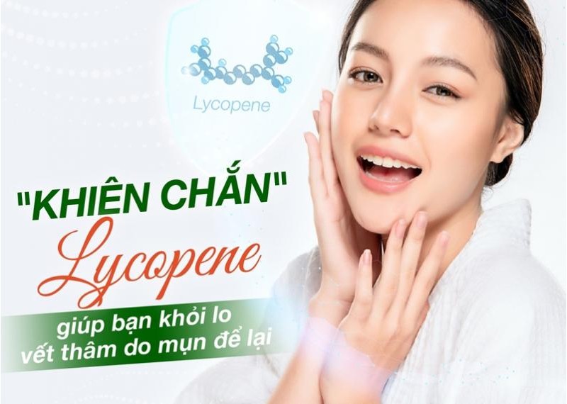 Khiên chắn Lycopene giúp bạn khỏi lo vết thâm do mụn để lại