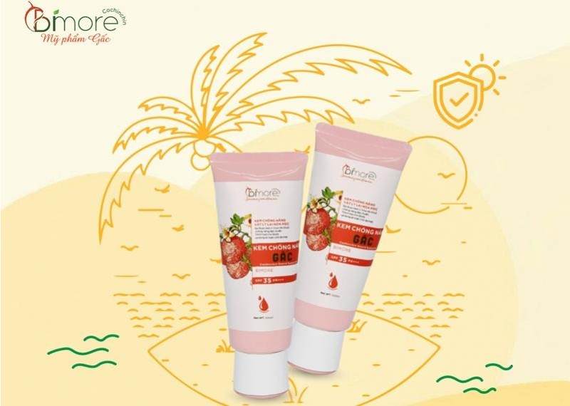 Tìm hiểu về cặp đôi hoàn hảo trong kem chống nắng gấc Bimore 