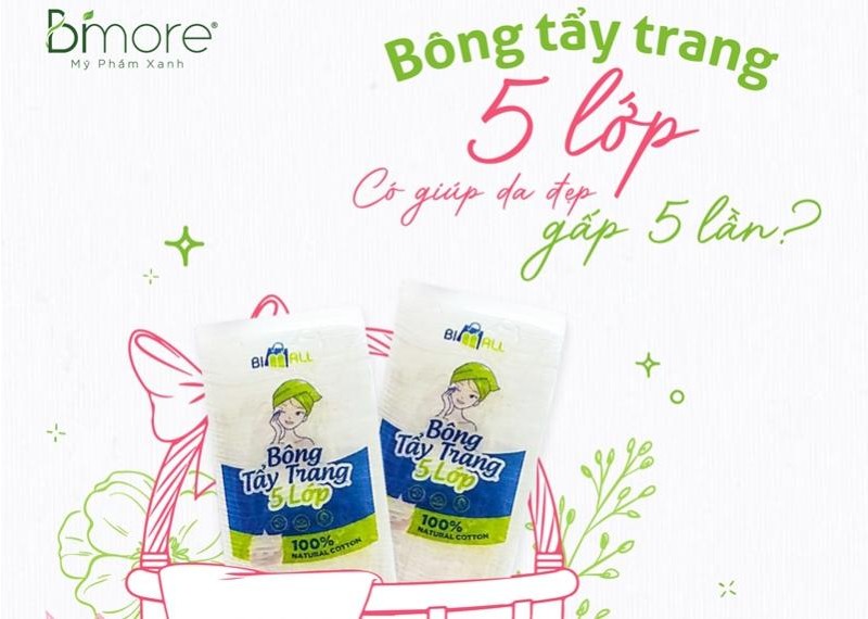 Đẹp da với bông tẩy trang 