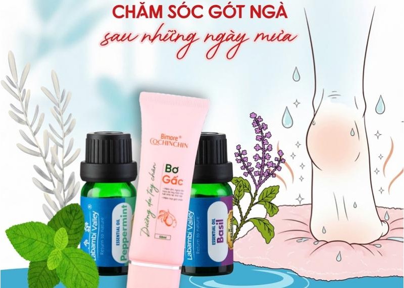 Chăm sóc gót ngà sau những ngày mưa 