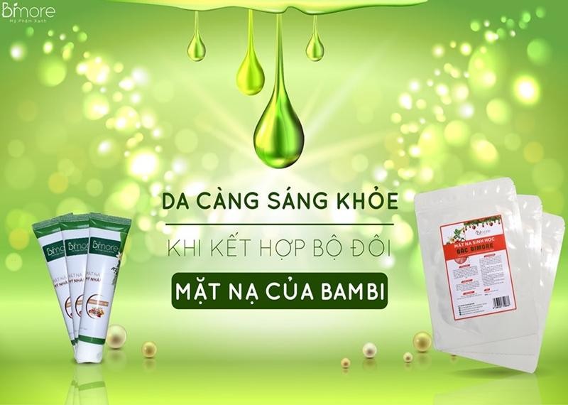 Da càng sáng khỏe khi kết hợp bộ đôi mặt nạ của Bambi