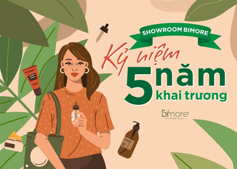 Mỹ phẩm xanh BiMore kỷ niệm 5 năm khai trương showroom đầu tiên