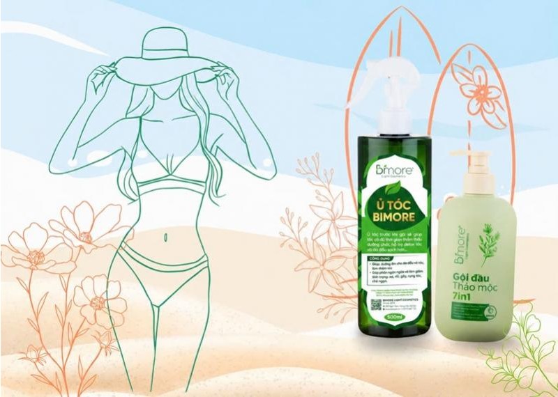 Chăm tóc mượt sau mỗi chuyến bơi lội