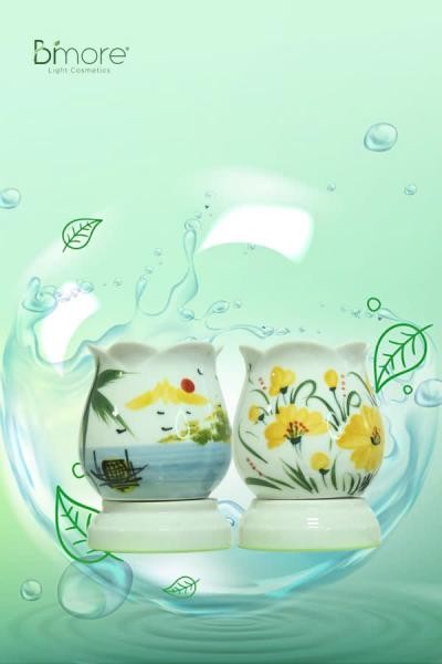 Đèn gốm điện xông tinh dầu Bát Tràng